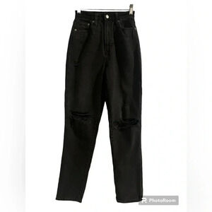 H&M Denim Ultra High Waist Ripped Jeans - Size 2